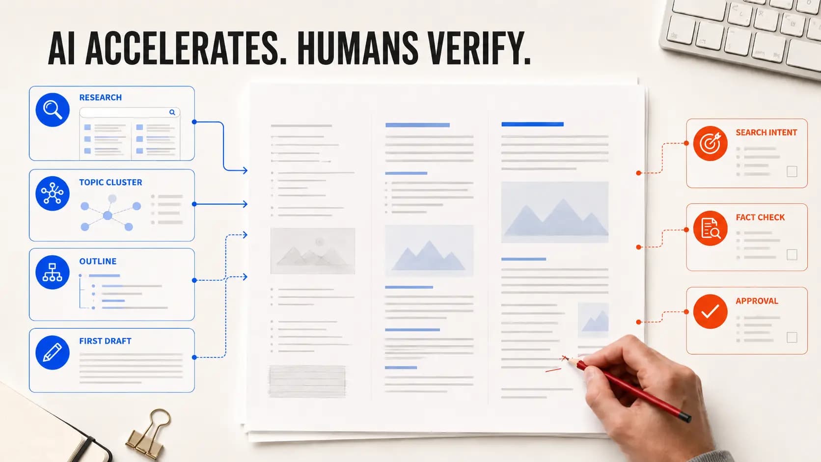 AI in the SEO workflow: what to automate and what to review